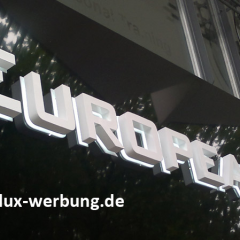 metallbuchstaben mir schatteneffekt  backlight außenwerbung beleuchtung nach hinten lichtreklame profilbuchstaben mit abstandhalter 