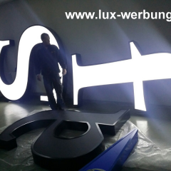 s f werbebuchstaben aluminium metall nach ral pulverbeschichtet leuchtreklame leuchtbuchstaben front acryl oder plexiglas außenwerbung koblenz