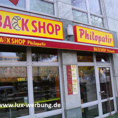 bach & shop leuchtkästen mit foliendruck beleuchtung led smd dioden leuchtschild für außen werbung lichtreklame berlin brandenburg
