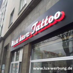 buchstaben front und rückleuchtet Backlight auf dibondplatte vormontiert leuchtreklame berlin leuchtwerbung