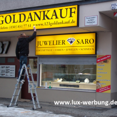 leuchtkästen GOLDANKAUF folienbeschriftung folie für beleuchtung oracal werbung für außen lichtreklame 
