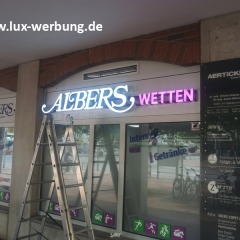 alberts & best wash hannover beleuchtete schriftzuege profilbuchstaben mit rgb led dioden